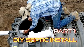 DIY Septic Install Part 1 Infiltrator 1060 Septic Tank & 4 Hole DBox