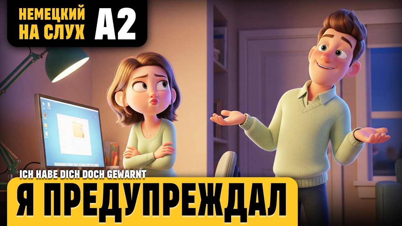 Я предупреждал. Весёлый рассказ (уровень А2). Немецкий на слух.