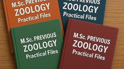 MSc Previous Zoology All Practical File In Single Video