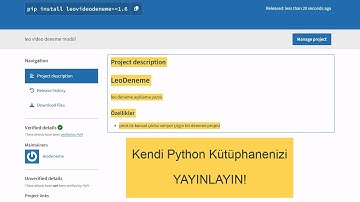 Kendi Python Kütüphanenizi Yayınlayın | Adım Adım | 2025