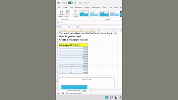 How to create a Histogram in Excel #shorts