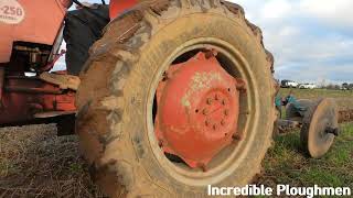 1959 International Harvester B250 2.4 Litre 4-Cyl Diesel Tractor (30 HP) with Plough