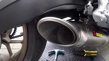 Honda CB650R Akropovic Racing S H6R11 AFT Baffle Removal