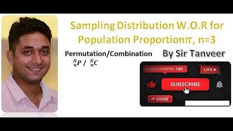 Sampling distribution about population proportion for w.o.r by sir tanveer