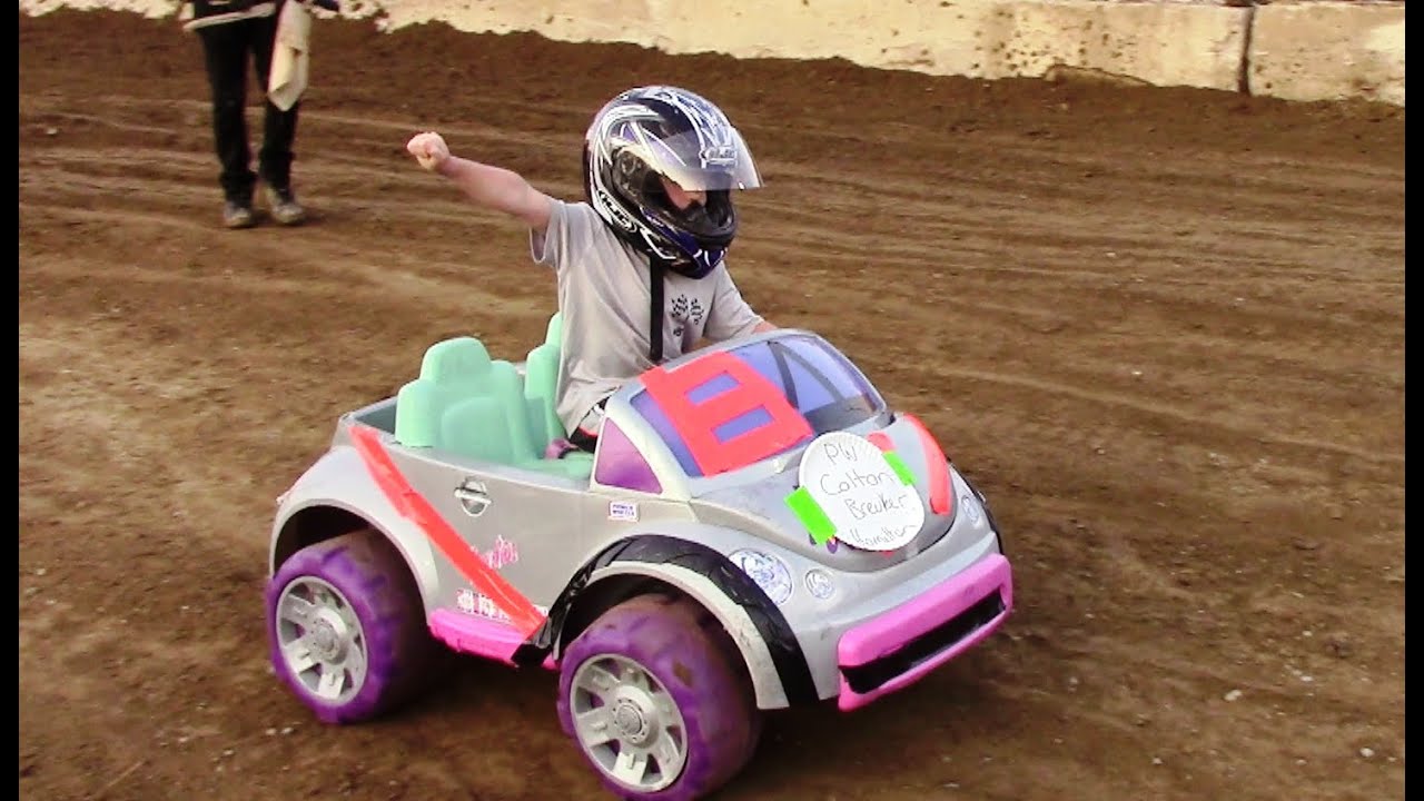Kids Power Wheels Racing At Night of Destruction Oakland Fair 2015