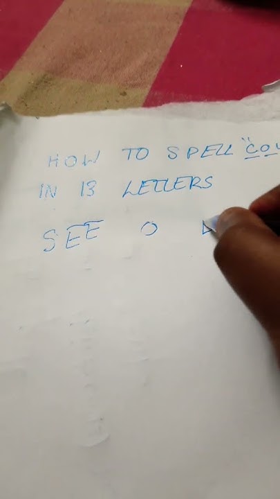 Funny Reel How To Spell cow In 13 Letters YouTube spell-the-word-cow-in-thirteen-letters-shorts-riddles-youtubeshorts