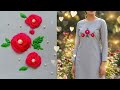 Beautiful hand embroidery rose design/easy embroidery design