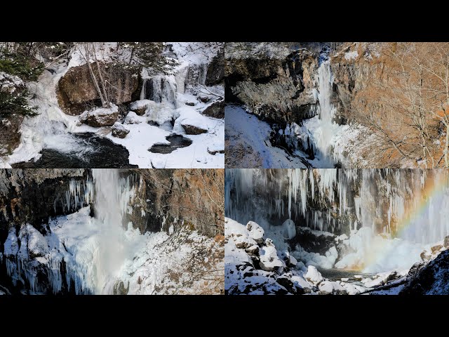 深山の滝　パステル画　奥日光 栃木の本気（その1） 奥日光の竜頭の滝・湯滝・華厳の滝の紅葉