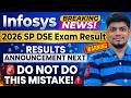 😱Infosys 2026 Exam Result | Infosys Rejection Mail | Don't do Mistake | SP DSE | 2026, 2025, 2024