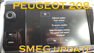 Peugeot 208 SMEG+ Firmware update.