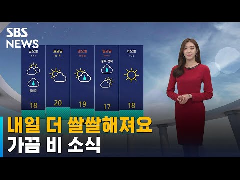 [날씨] 더 쌀쌀해져요…내일 동해안 중심 비 / SBS