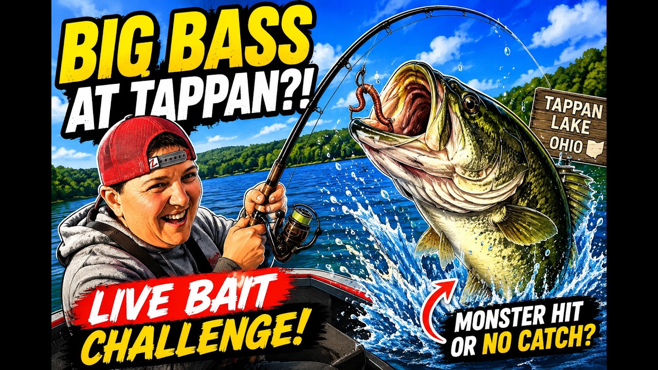 LIVE BAIT FISHING AT Tappan Lake! BIG BASS OR BUST