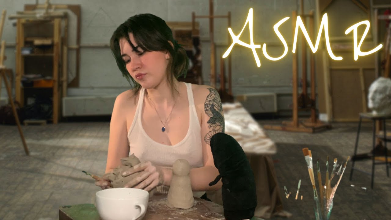 ASMR FR RP- Bienvenue dans Mon ATELIER (Sculpture en argile)
