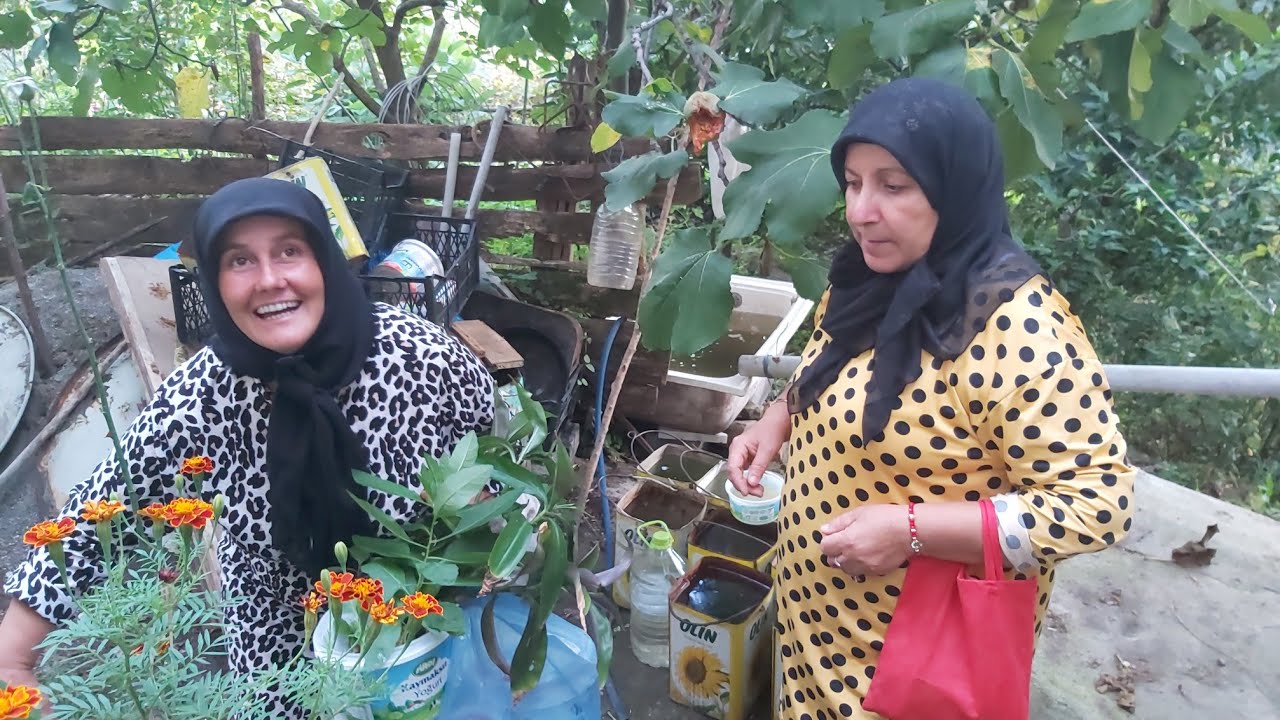 olay var olay😱 Hayriye ablayla durkadin abla bir arada #Temenler köyü ne misafir olduk #köyziyareti