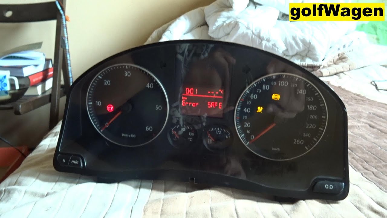 VW Golf 5 instrument cluster bench connect YouTube