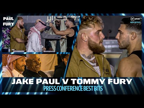 The best bits from the Jake Paul v Tommy Fury press conference | heated exchanges + a fiery face-off