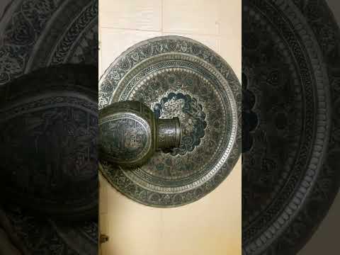 سینی و روغن دان قدیمی مسی