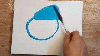 Easy acrylic Abstract painting /step by step/painting on canvas/ For Beginners/