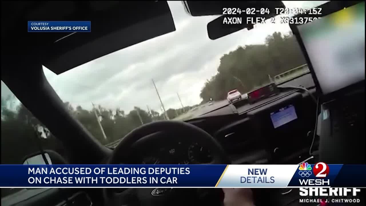 Sheriff: Volusia man led deputies on multi-county chase with 2 toddlers ...