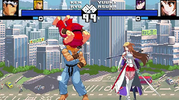 Mugen Request Battle #169: Ryu & Ken Vs. Asuna & Yuuki Konno