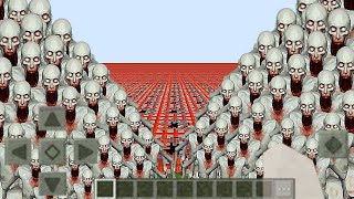 CHOOSE WRONG MOB BATTLE MUTANT 1,000,000 TNT vs 1,000 SCP-096 IN MINECRAFT PE Hello Neighbor Mod screenshot 3