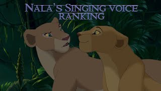 Adult Nala singing voice ranking