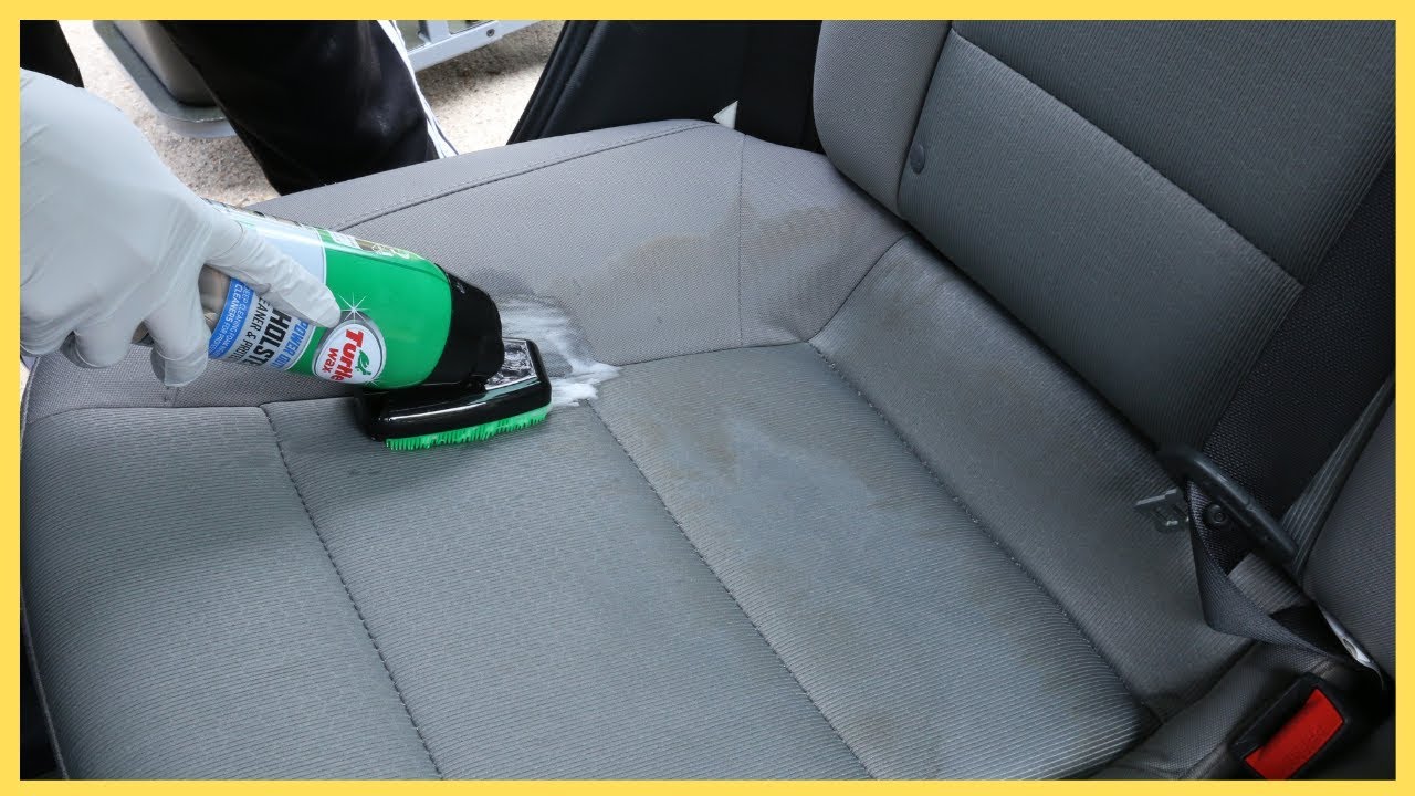 How To Clean Ugly Car Stain With Turtle Wax Upholstery Cleaner You - How To Clean Fabric Car Seats Stains