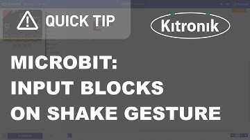 microbit MakeCode Editor - Input Blocks - On Shake - Kitronik