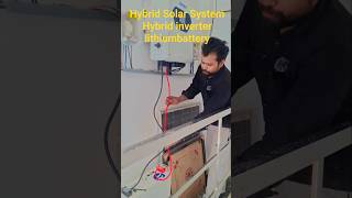 3kw Hybrid solar inverter connection #solarsystem#structure#installation#solarpanel#adani610watt