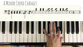 V7 Chord Piano Lesson for Kids A Minor Key