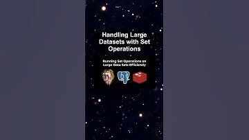 Handling Large Datasets with Set Operations #ai #artificialintelligence #machinelearning #aiagent