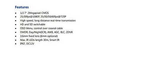 Dahua 2.0MP DH-HAC-HFW1200S HD Image Sensor Bullet Camera Outdoor View by Eye Tech Communication