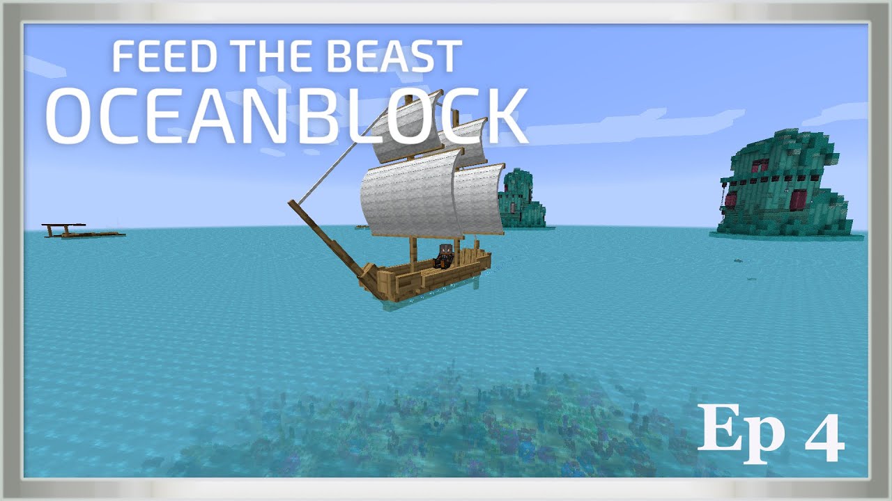FTB OceanBlock [Modded Minecraft] Day Four - YouTube