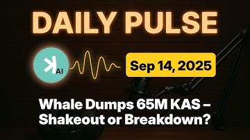 Kaspa Daily (Sep 14) - Whale Dumps 65M KAS – Shakeout or Breakdown?