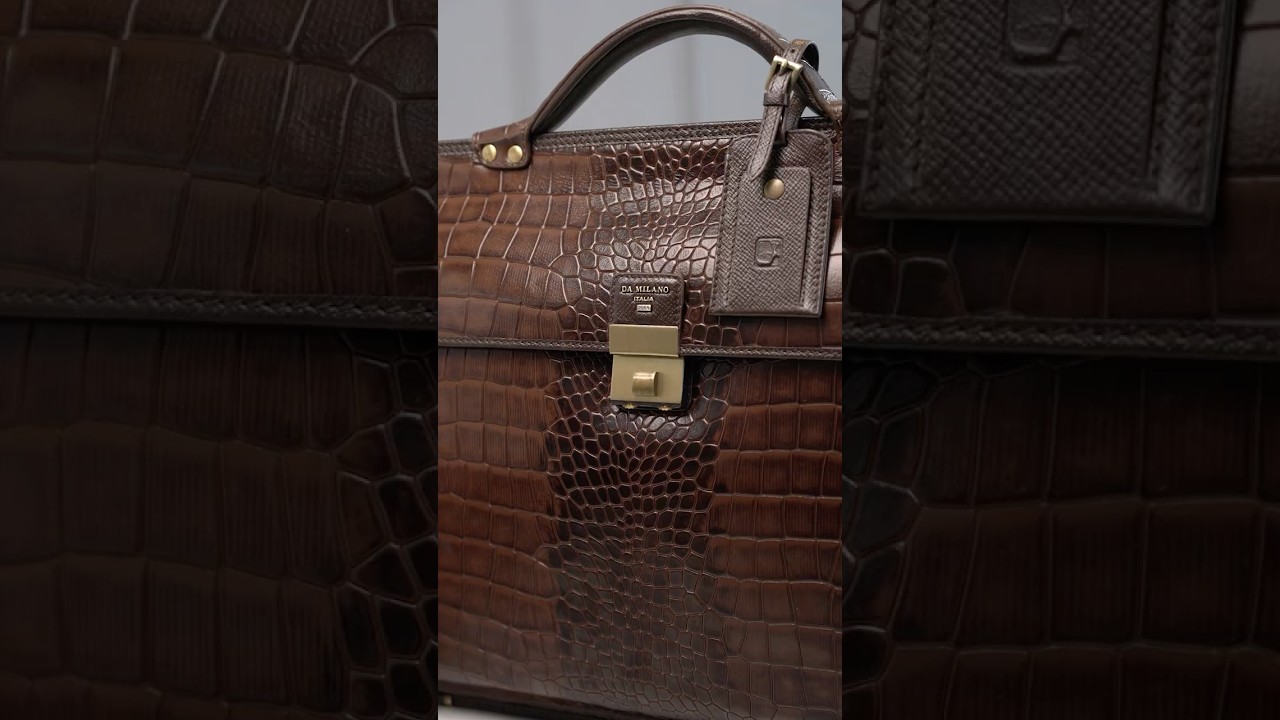 Boardroom Ready: Premium Leather Portfolio by Da Milano