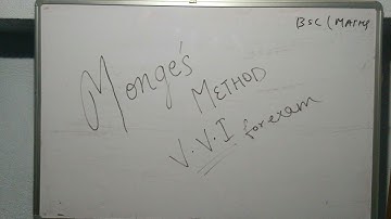 Monges method for bsc maths