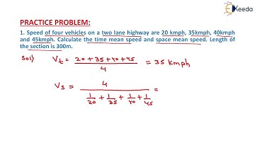 1st Numerical of Average Speed - Traffic Engineering - Transportation Engineering - I