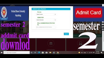 vbu semestar #2admit card downlod