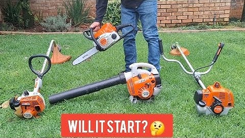 Hot starting my Stihl Fs45 Stringtrimmer, BG56 leafblower, Fs230 Brushcutter, and Ms170 chainsaw. 