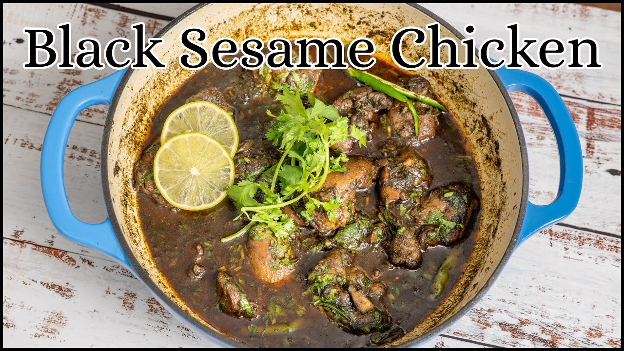 Smoky Black Sesame Chicken Curry (Nutty & Earthy Flavors)
