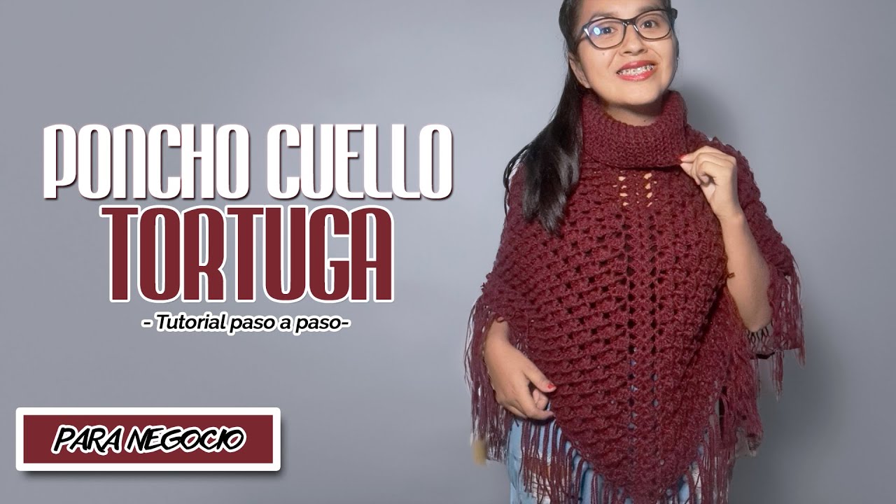 PONCHO A CROCHET PARA MUJER PASO A PASO ✅