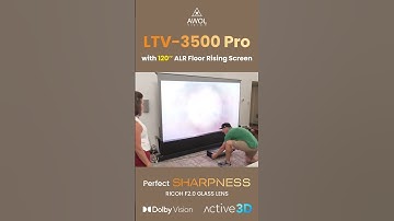 120" AWOL Floor Rising Screen 🌟LTV-3500 Pro 3D Laser TV