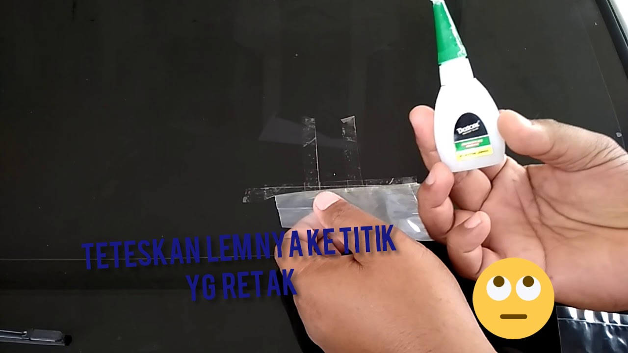 Memperbaiki kaca mobil retak / gores