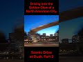 Driving into the Golden Glow of a North American City-Scenic Drive at Dusk #travelvlog #shorts