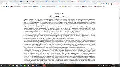 The Call of the Wild   Chapter 2   The Law of Club and Fang