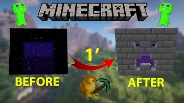 Cách trang trí cổng địa ngục thành mặt Creeper trong Minecraft || Devil Black VN