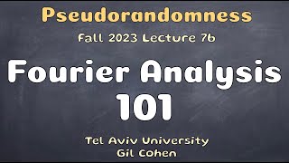 PSR Lecture 7b - Fourier analysis 101