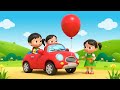 Cute Baby with Red Car &amp; Balloon 🚗🎈 | Kids Fun Animation #shorts
