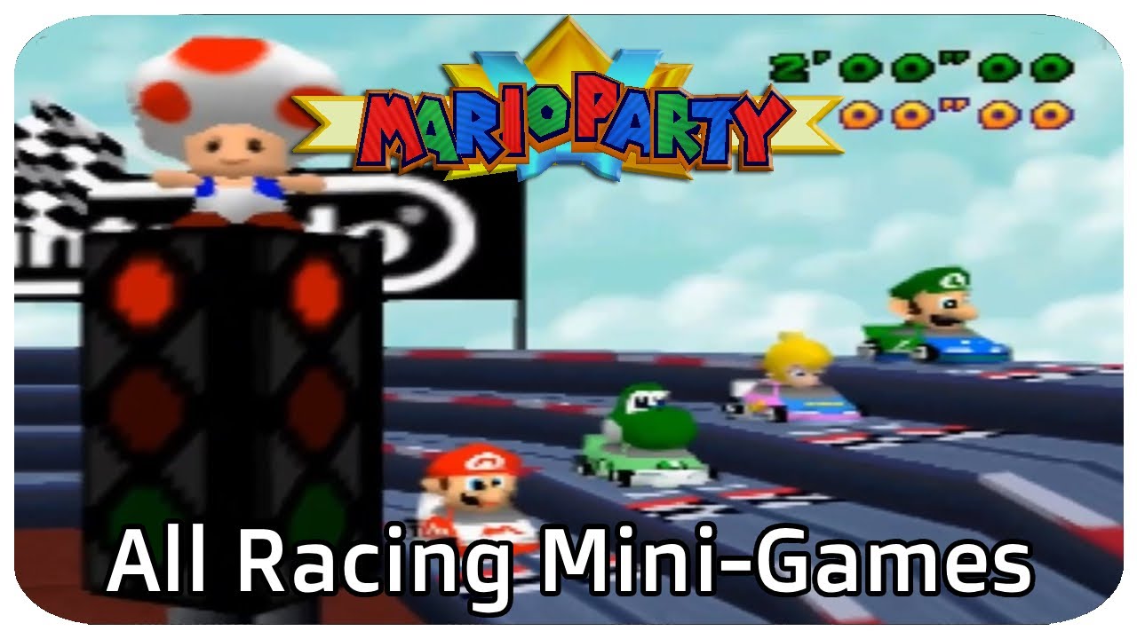 Mario Party - All Racing Mini Games - YouTube