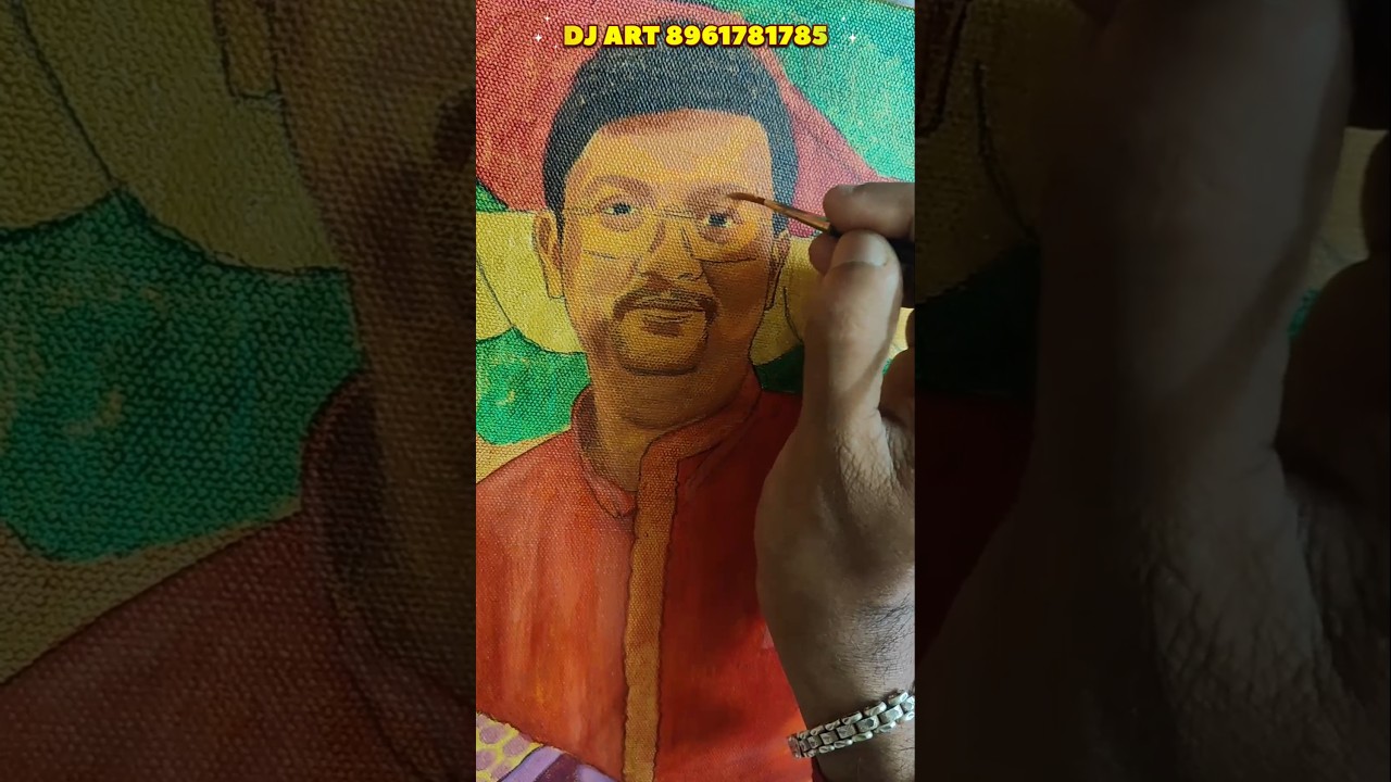 Acrylic Portrait Painting #portraitart #portraitdrawing #acrylicpainting #portraitpainting